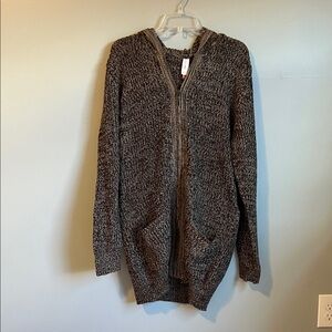 No Boundaries Brown and Cream Knit Sweater